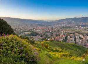 Vista desde cerro las tres cruces, medellin, miradores